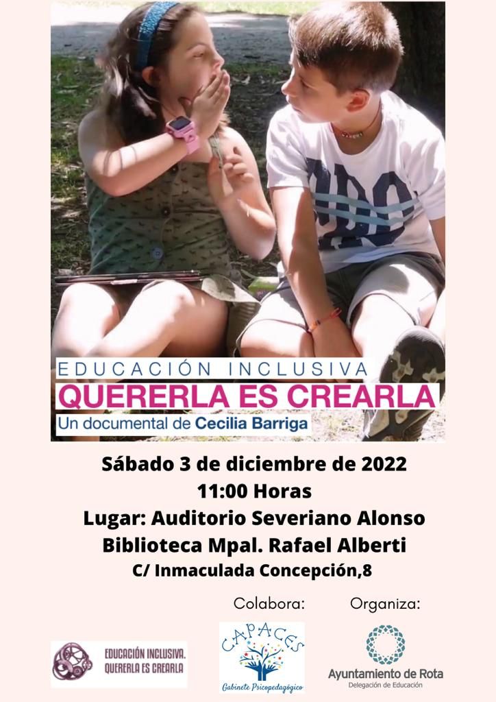221202 Rota celebrará este sábado las jornadas sobre educación inclusiva Quererla es crearla