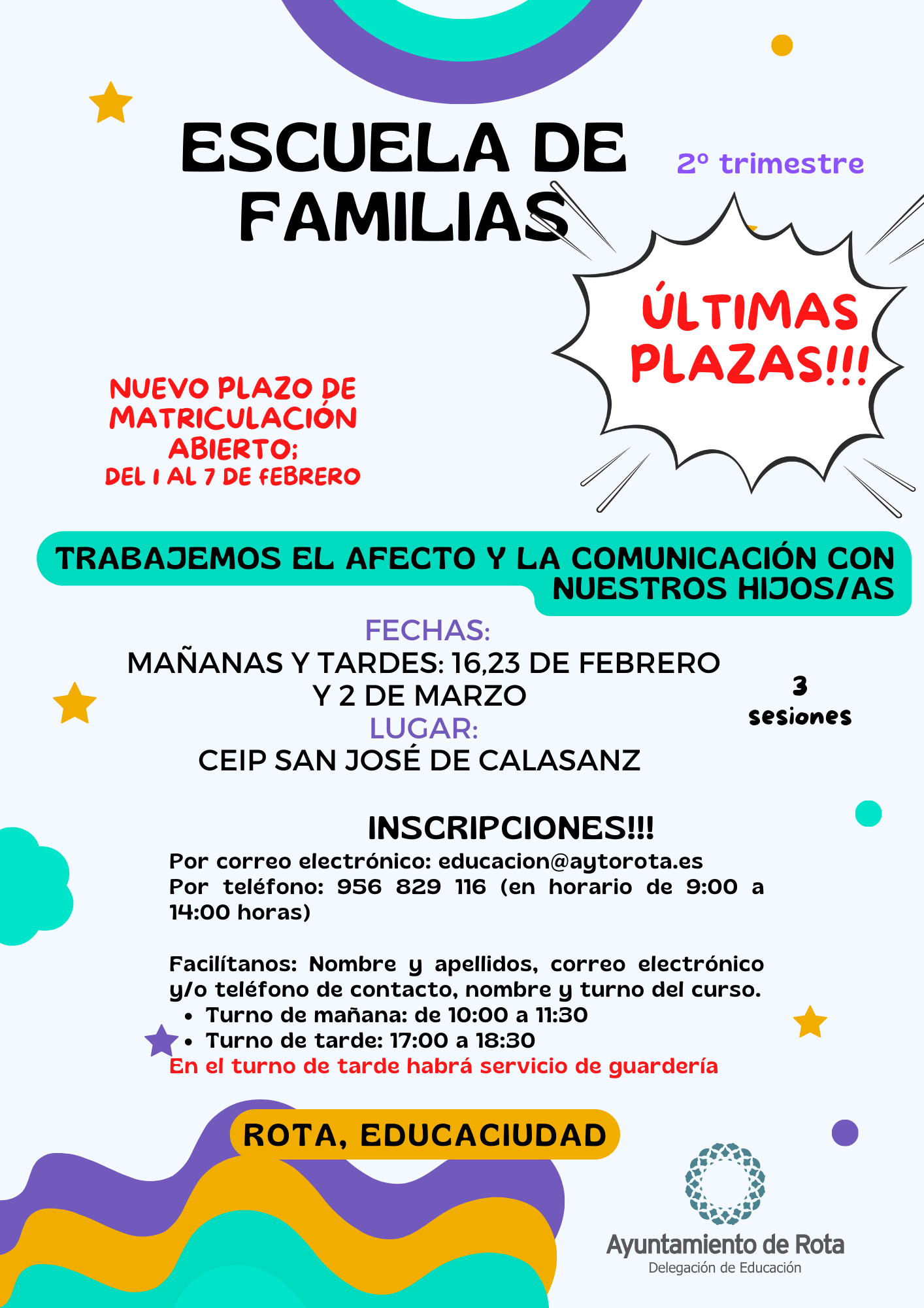 230127 escuela de familia Cartel Trabajemos el afecto
