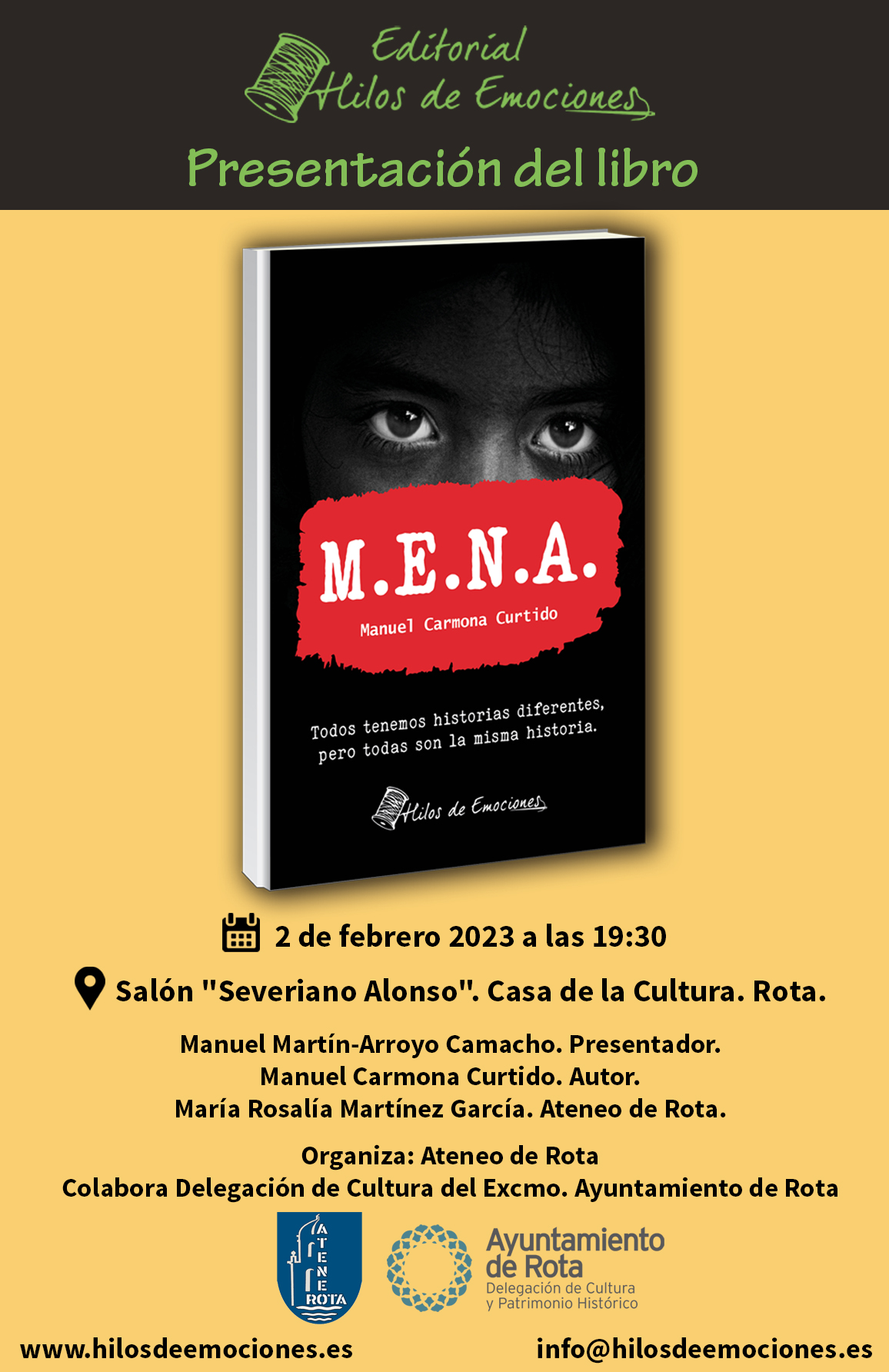230131 Presentacin libro MENA Antonio Carmona 2 de febrero