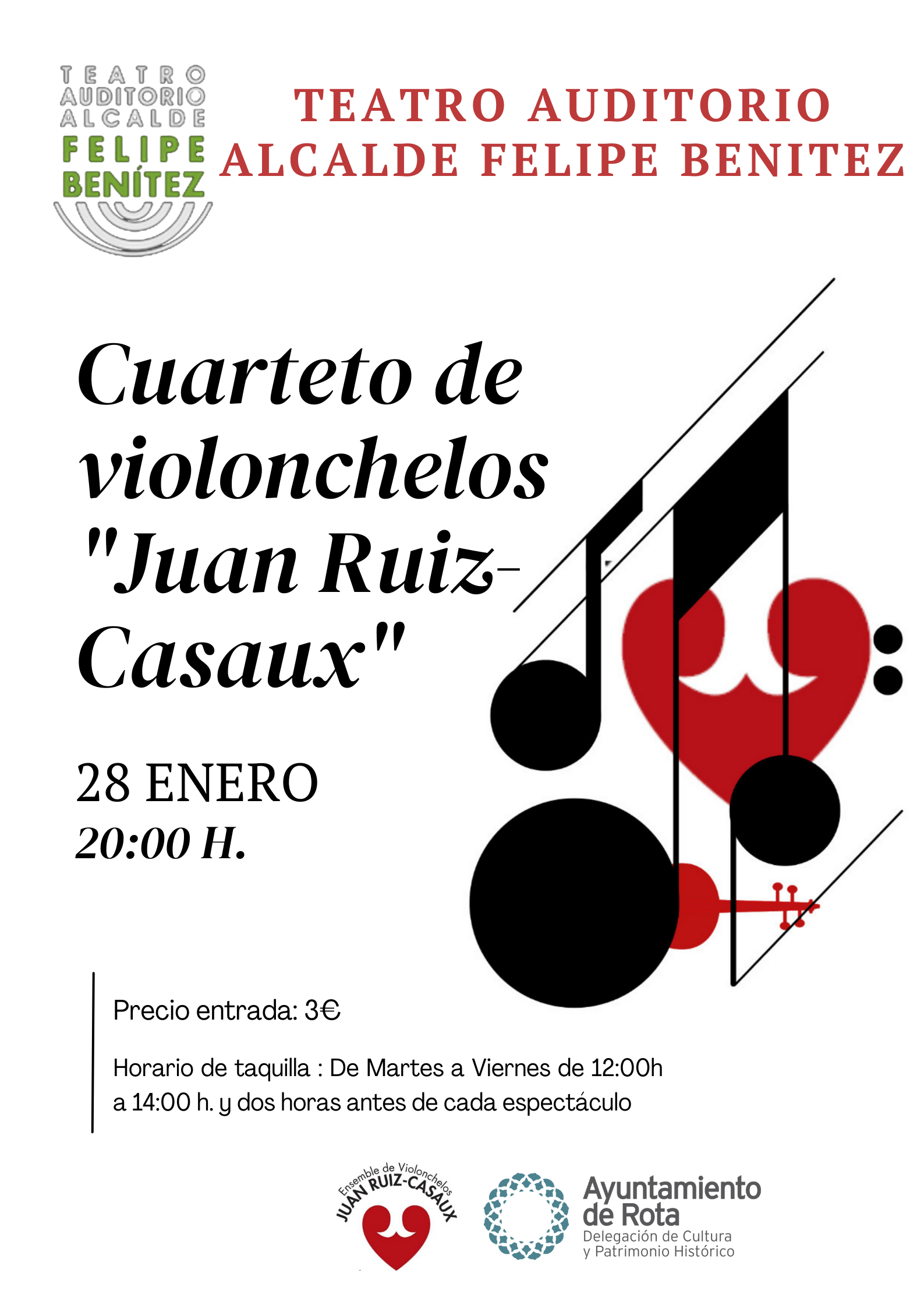 CARTEL CUARTETO DE VIOLONCHELOS