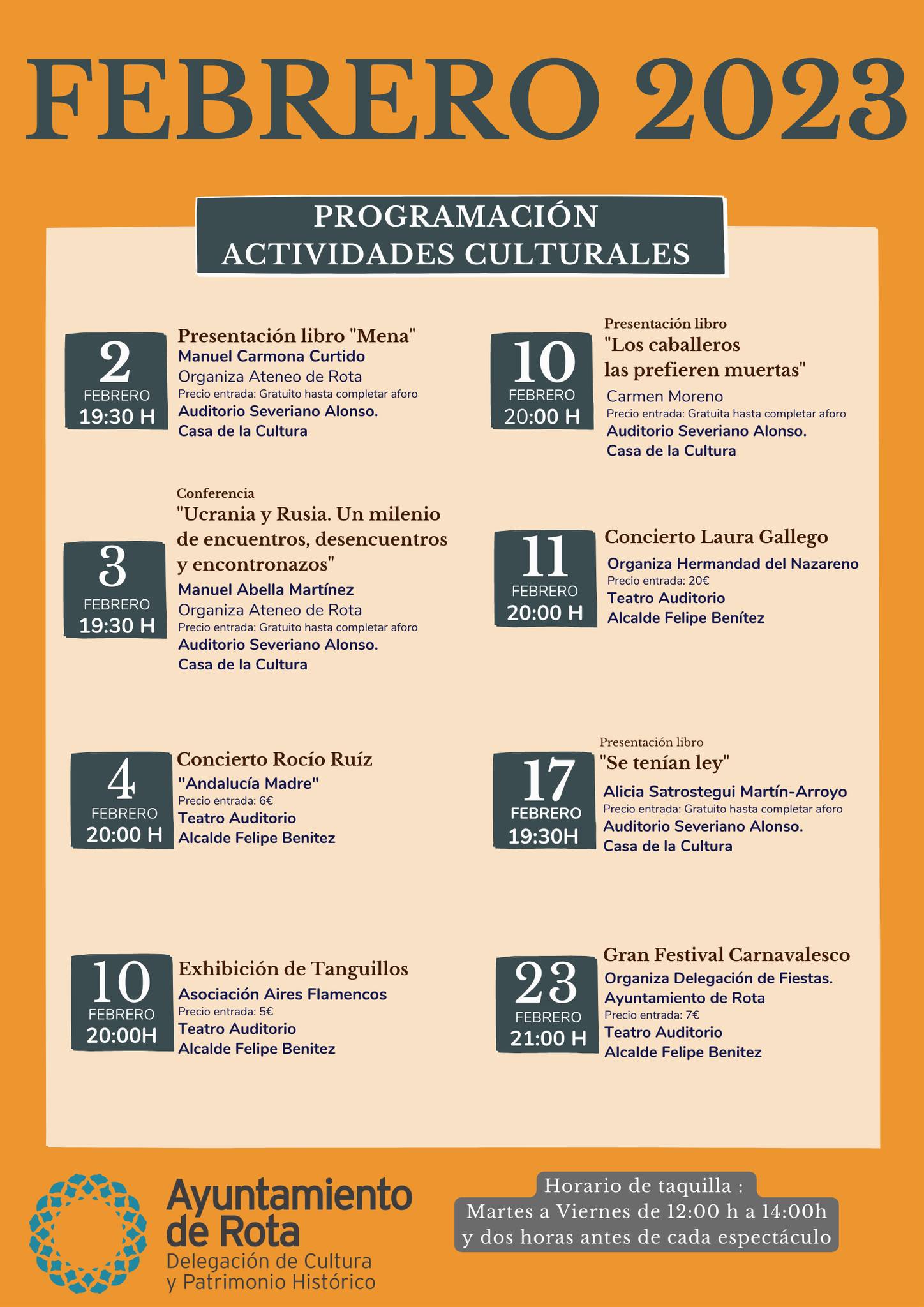 230207 La programación cultural de febrero continúa con nuevos espectáculos y citas culturales