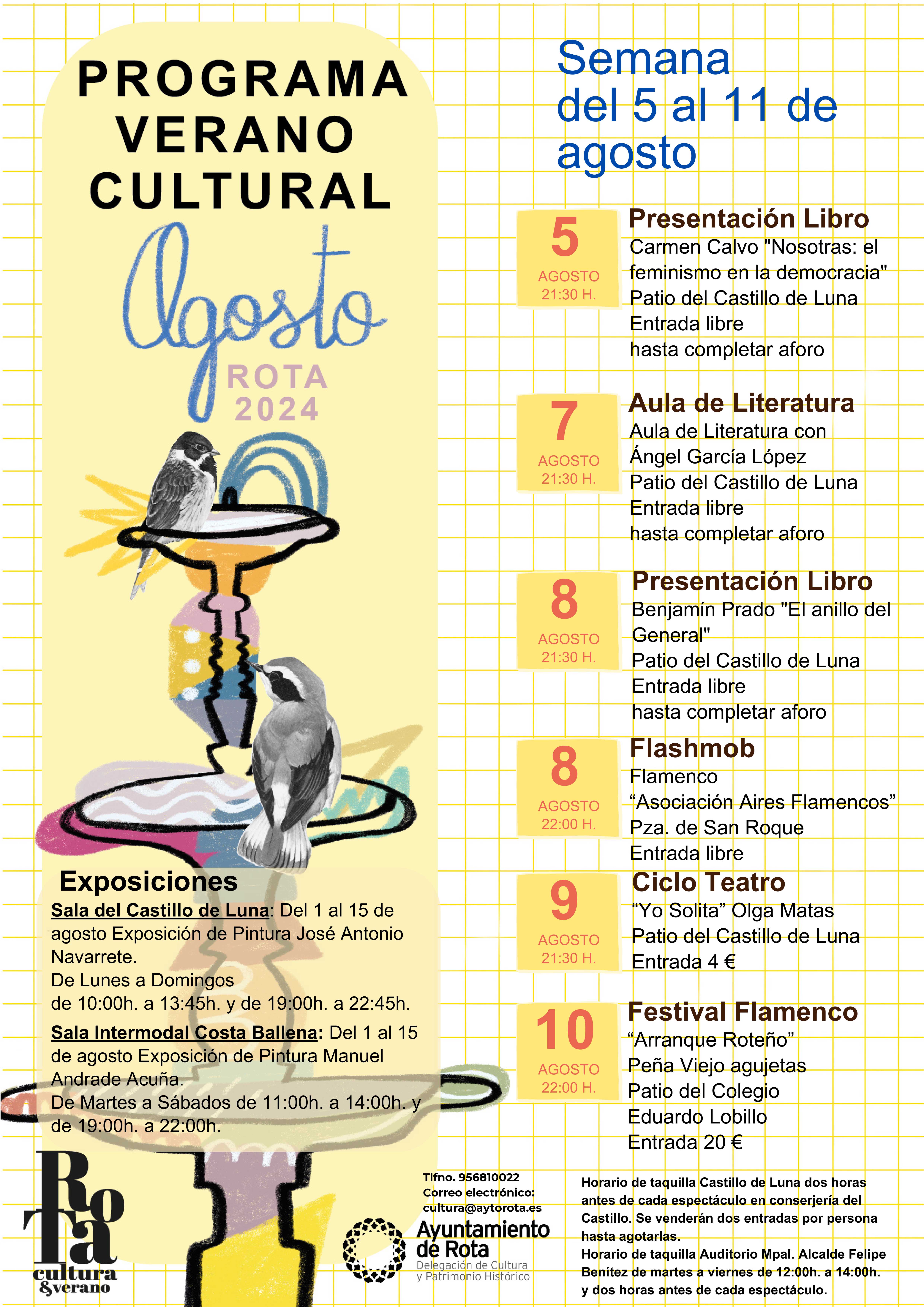 240805 AGOSTO DEL 5 AL 11 VERANO CULTURA